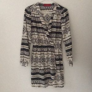 Akira black and white print dress